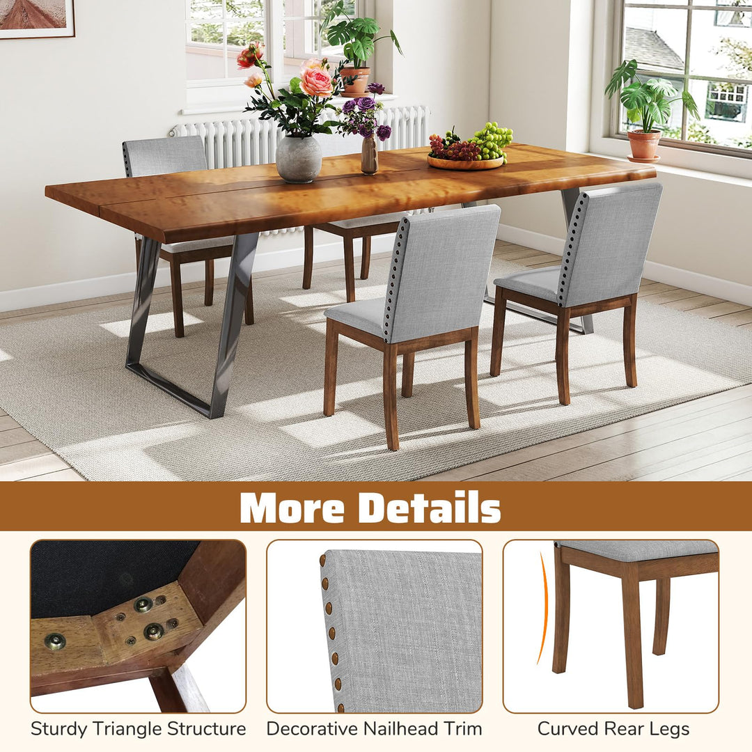 Giantex Upholstered Dining Chairs Set for Restaurant