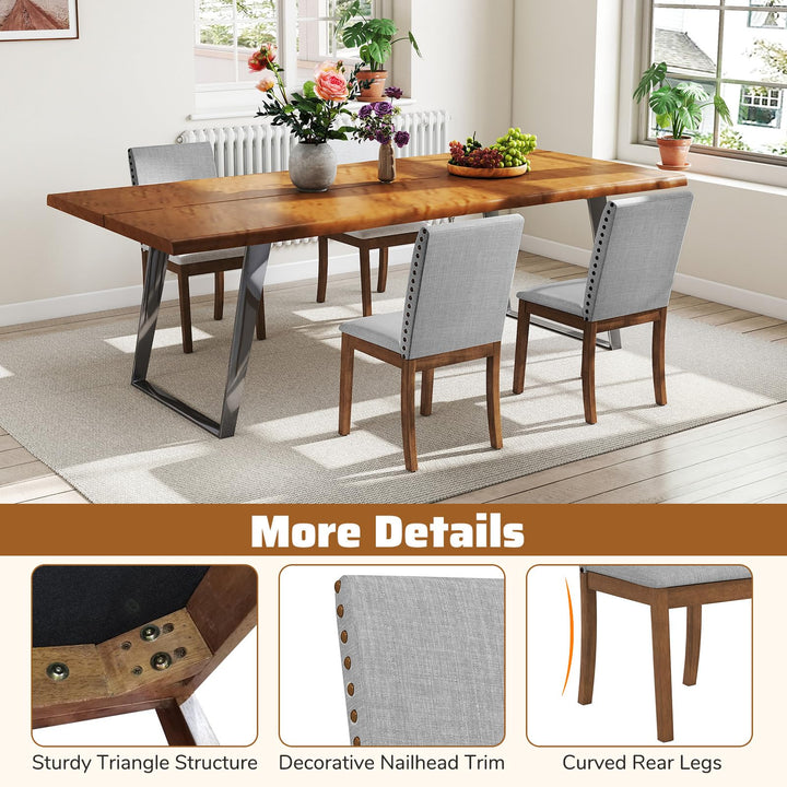 Giantex Upholstered Dining Chairs Set for Restaurant