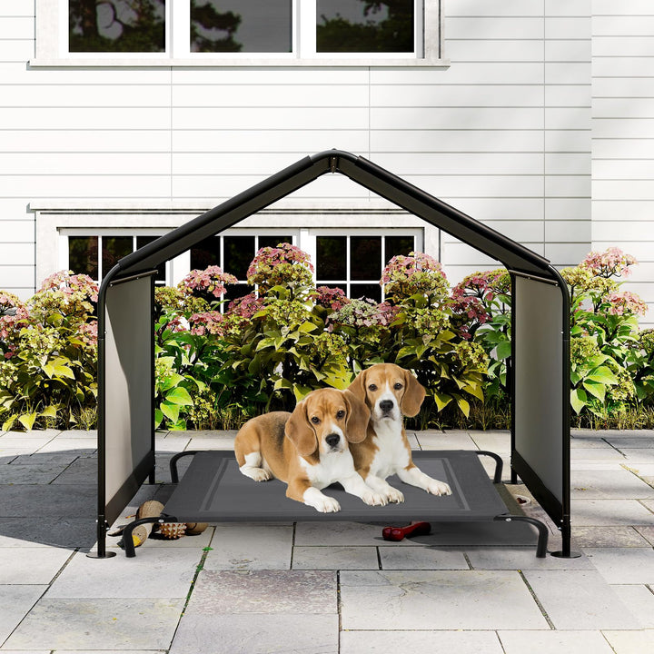 Giantex Outdoor Dog Shade Shelter Canopy 4'x 4'x 3.5' Waterproof Pet Tent with PU Coating