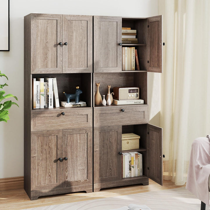 Giantex 67.5" Tall Floor Storage Cabinet w/4 Doors & 1 Drawer