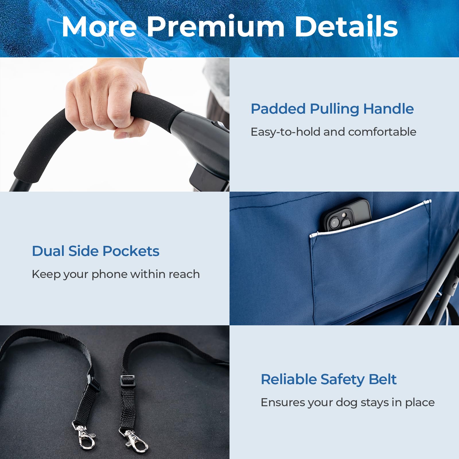 Giantex Double Dog Stroller - Pet Stroller for 2 Dogs