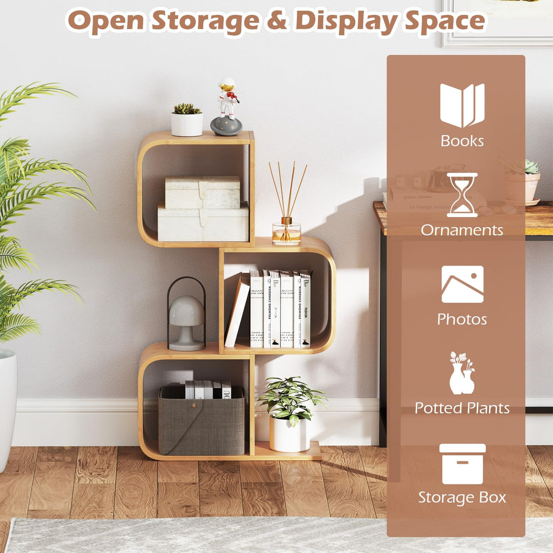 Giantex S Shaped Bookcase