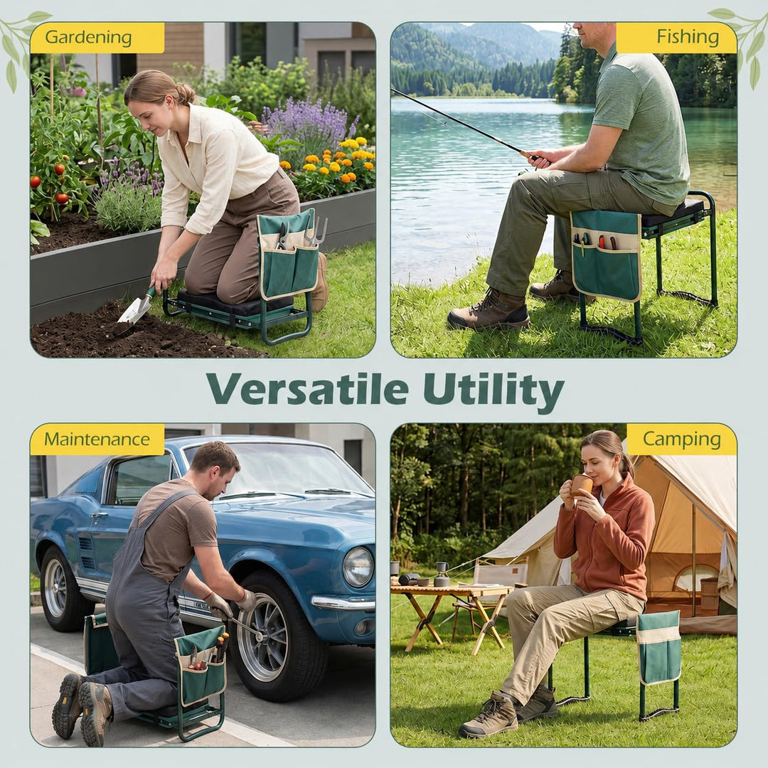 GIANTEX Garden Kneeler and Seat with Detachable EVA Pad