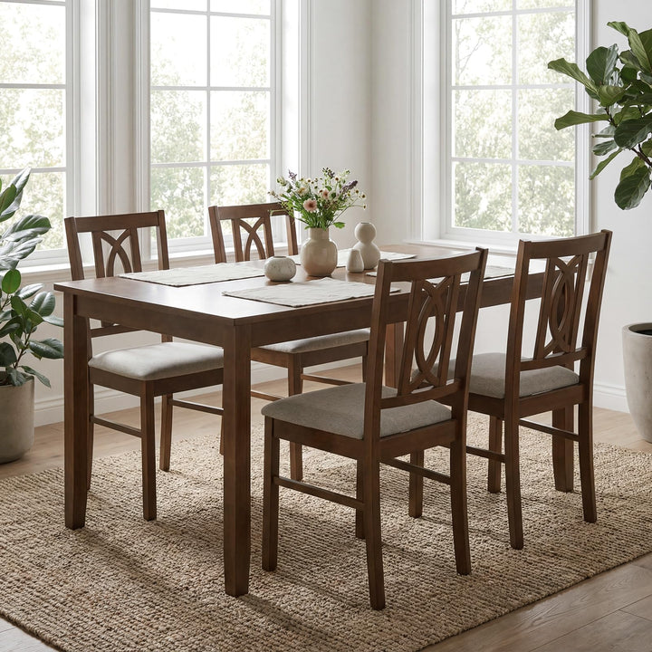 Giantex Dining Chairs Rubber Wood Dining Room Chairs (2/4)