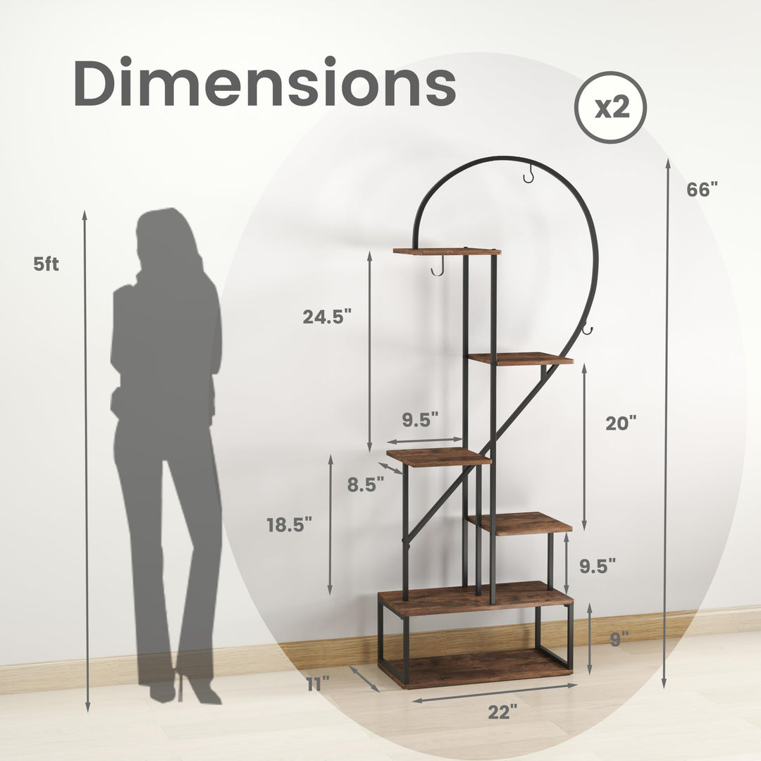 Giantex 6 Tier Tall Plant Stand Indoor for Living Room Balcony Patio Art Studio
