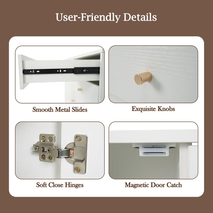 Giantex Sideboard Buffet Cabinet Modern Sideboard Storage Cabinet