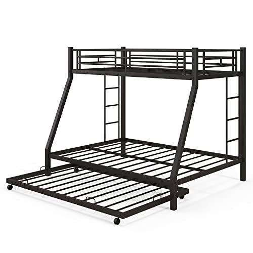 Giantex Twin Over Full Bunk Bed with Trundle