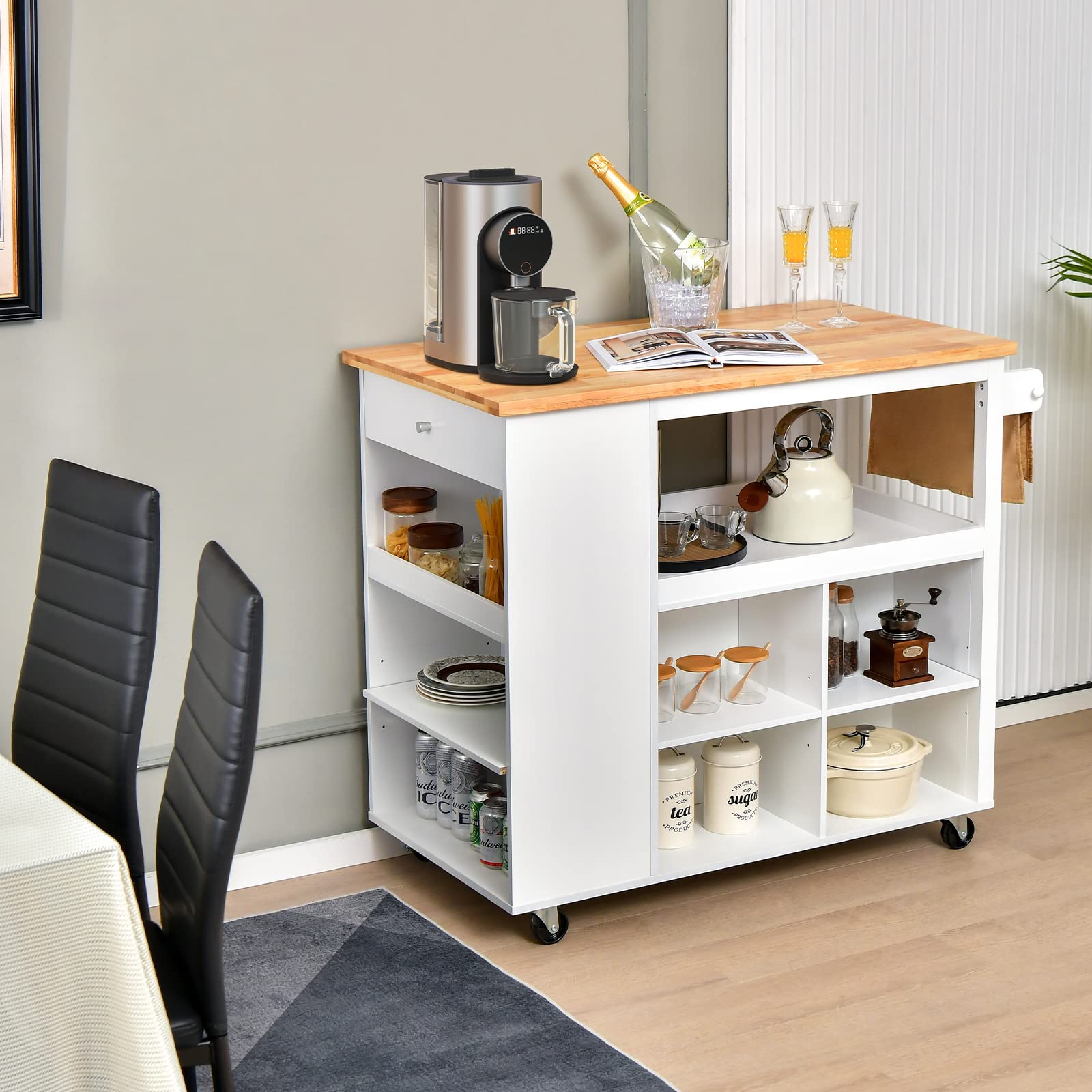 Mobile Kitchen Island Cart - Giantex