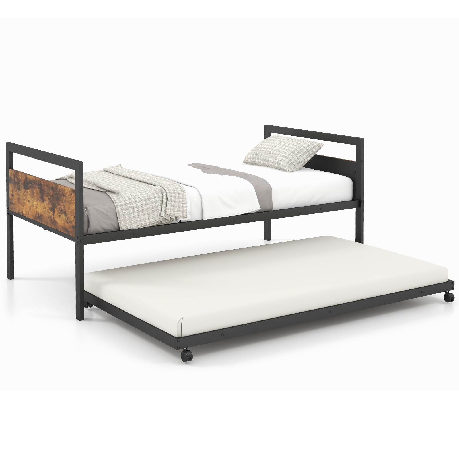 Giantex Metal Daybed with Trundle