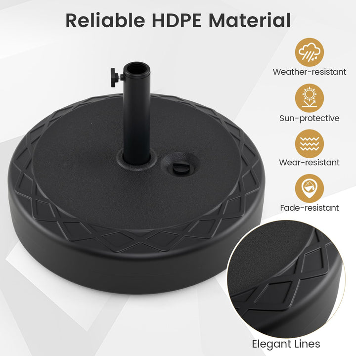 Giantex Fillable Patio Umbrella Base | 110 lbs Heavy Duty Umbrella Stand with 2 Adapters