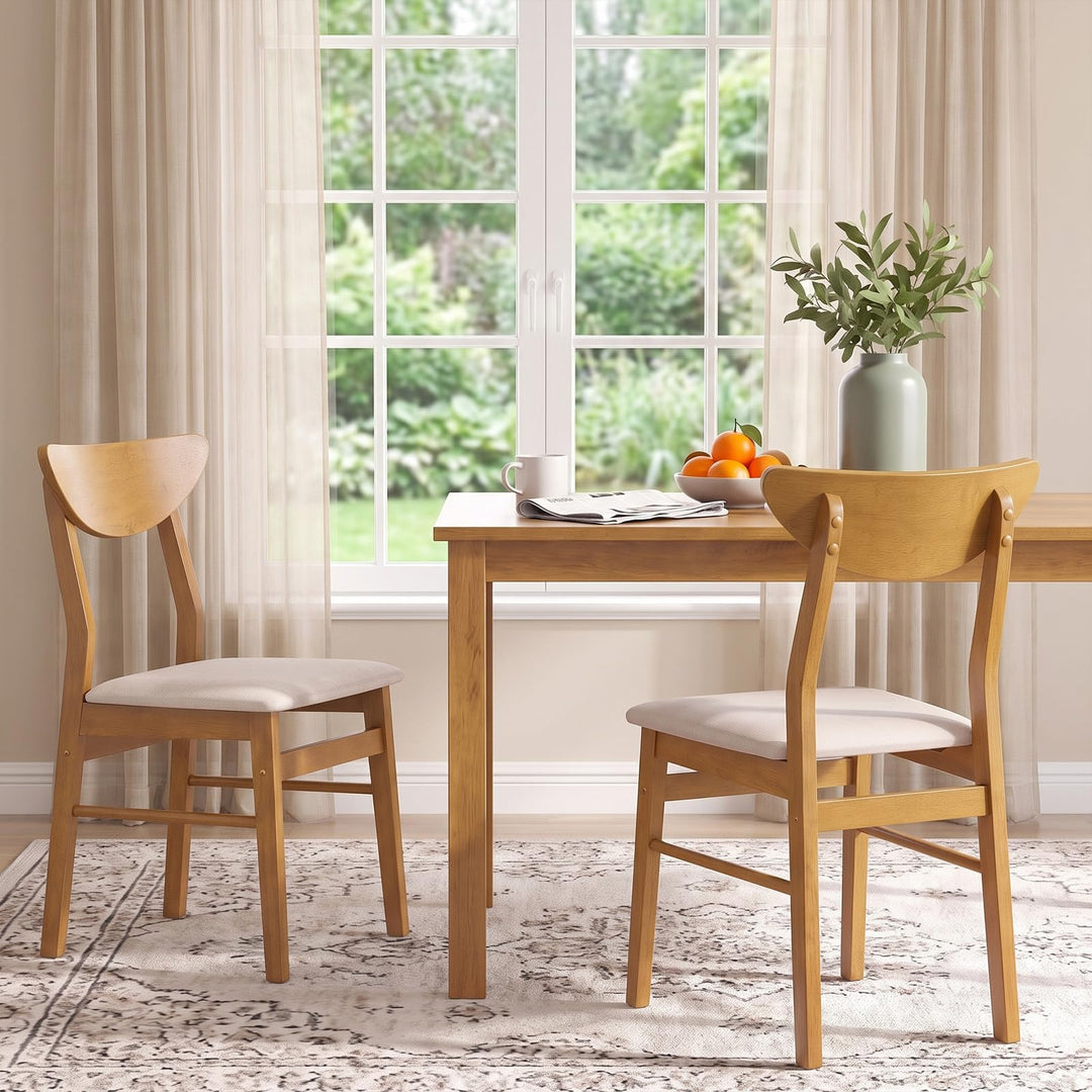 GIANTEX Upholstered Dining Chairs Set w/ Comfortable Upholstered Seat