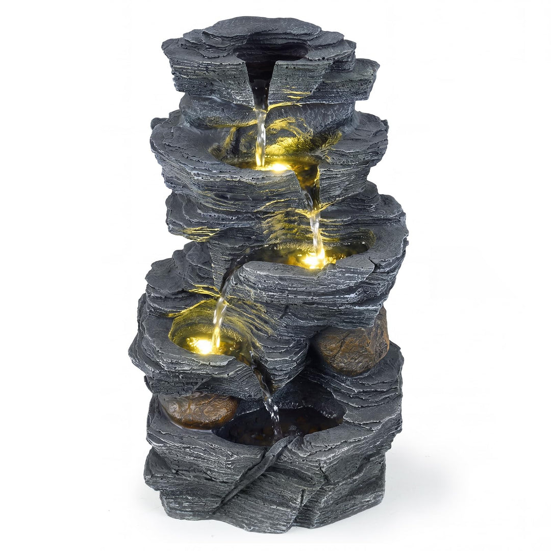 Giantex 5-Tier Water Fountain Outdoor for Patio