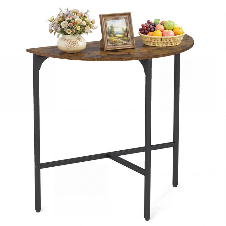 GIANTEX 32" Half Moon Industrial Narrow Console Table