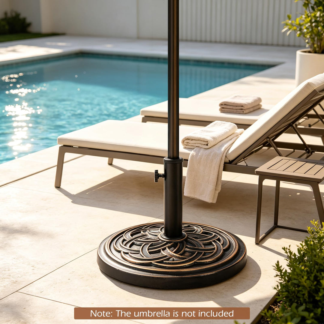 GIANTEX Patio Umbrella Base with Metal Holder Fits 1.5"-1.9" Pole