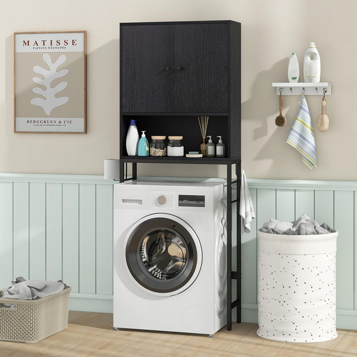 Giantex Over The Toilet Storage Cabinet - Toilet Shelf Rack with Anti-Tip Device