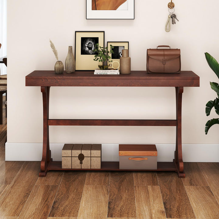 Giantex 52" Narrow Console Table with Storage Shelf & Anti-Tip Kit for Entryway Living Room