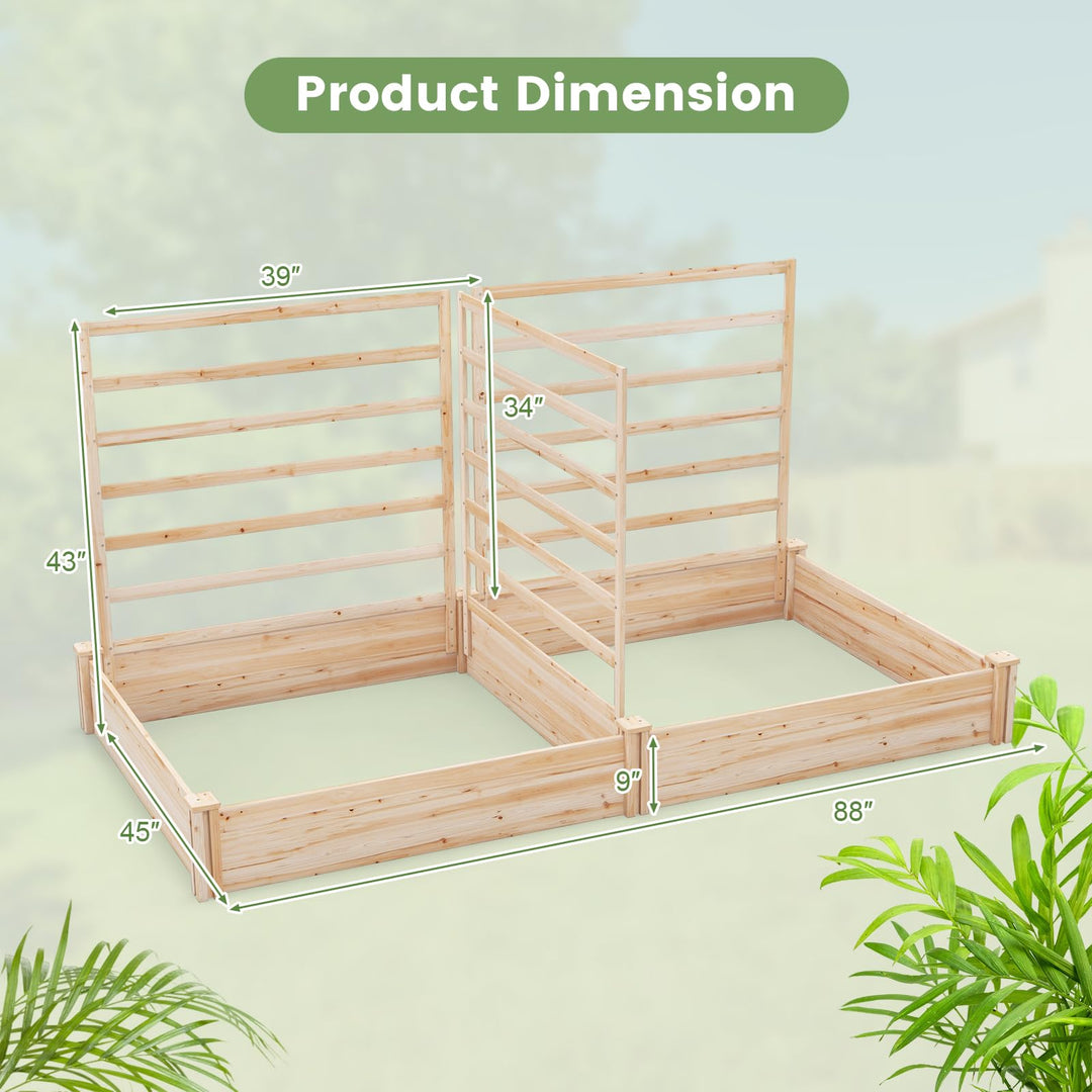 Giantex Raised Garden Bed with Trellis
