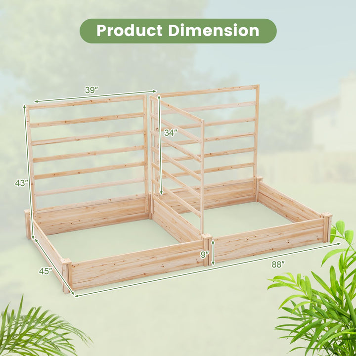 Giantex Raised Garden Bed with Trellis