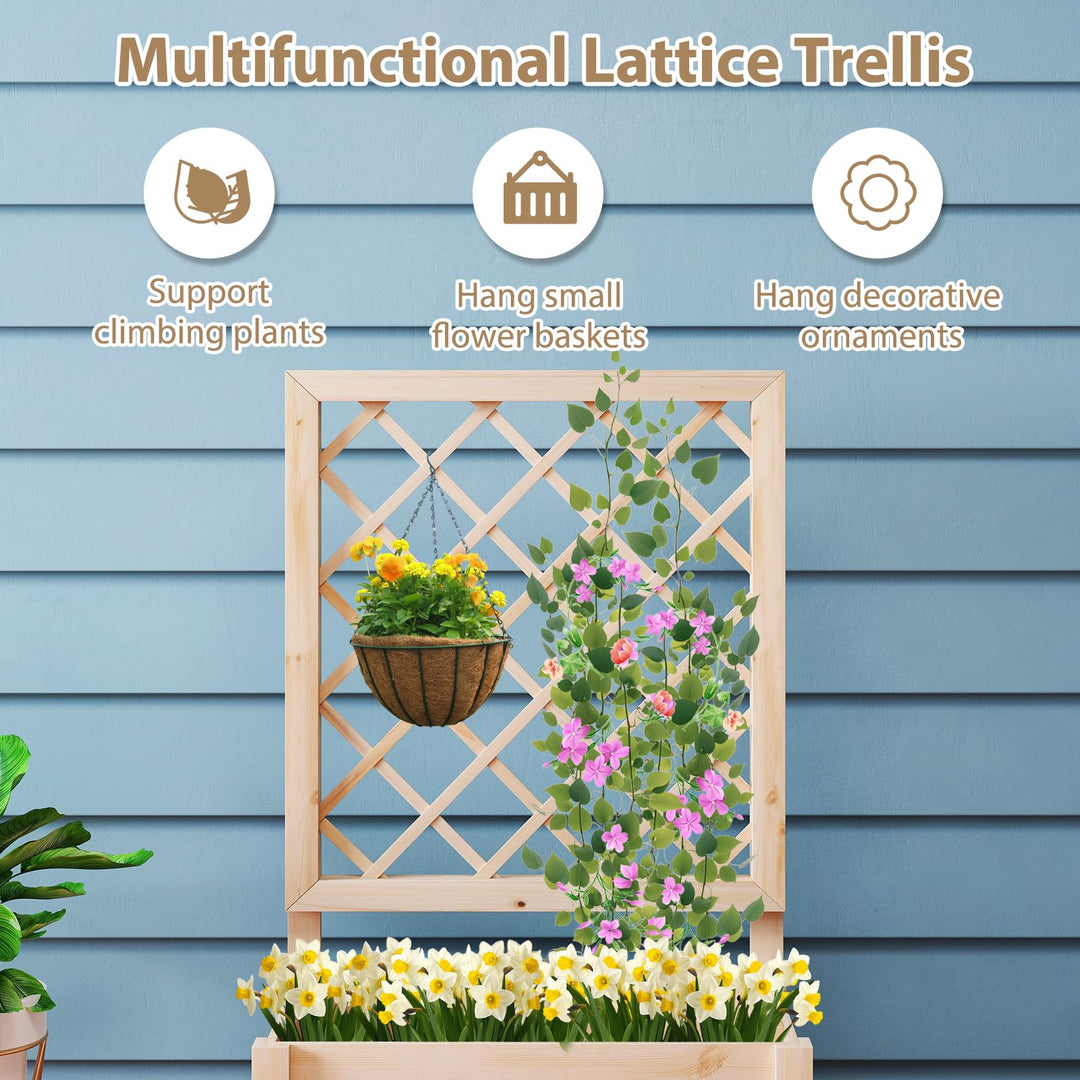 Giantex Raised Garden Bed with Trellis