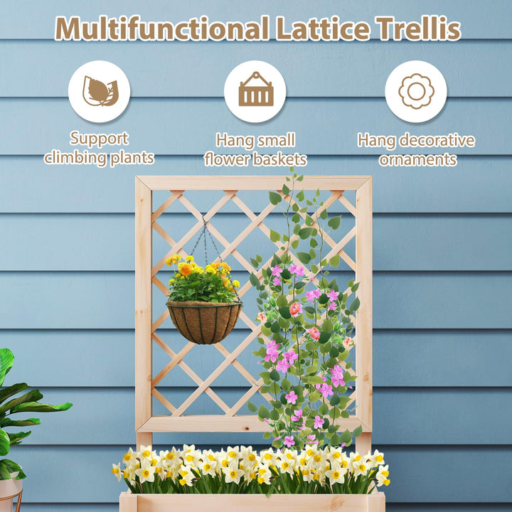 Giantex Raised Garden Bed with Trellis