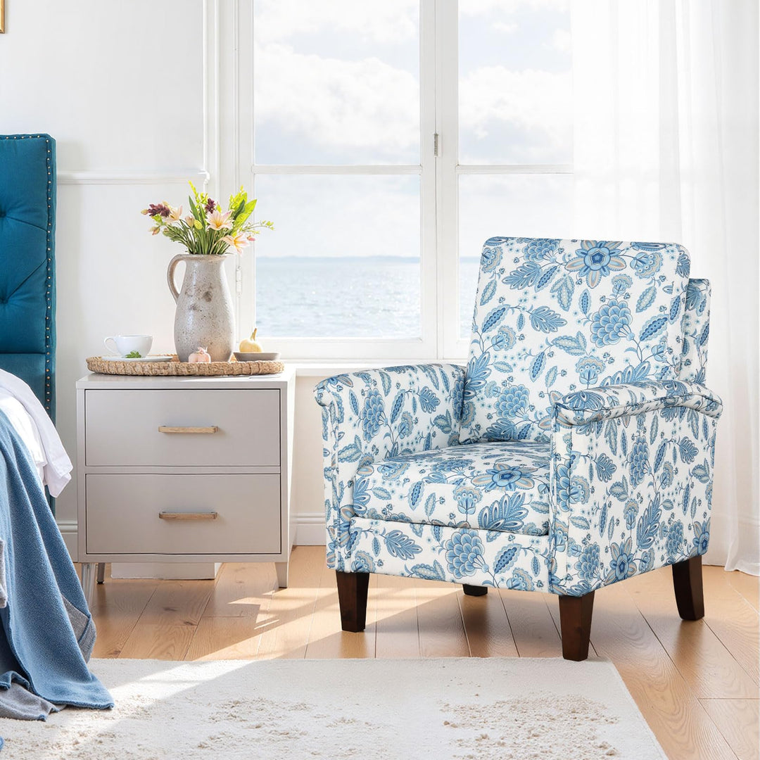 Giantex Upholstered Accent Chair with Floral Pattern