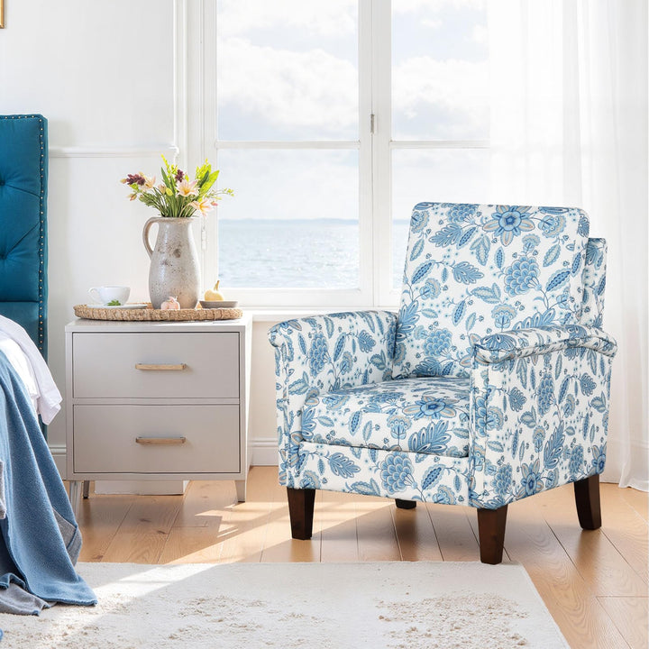 Giantex Upholstered Accent Chair with Floral Pattern