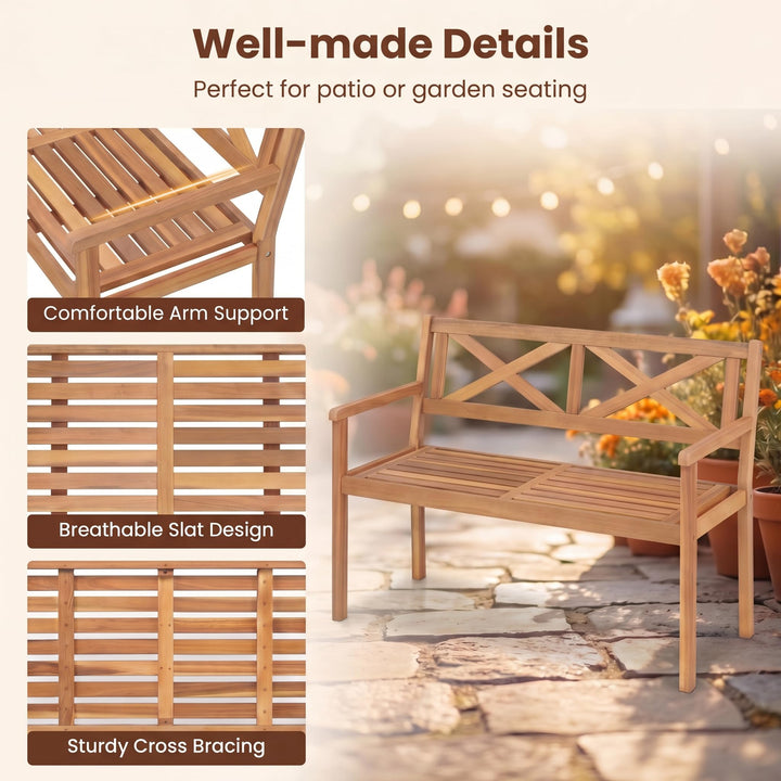 Giantex 47" 2-Person Outdoor Bench