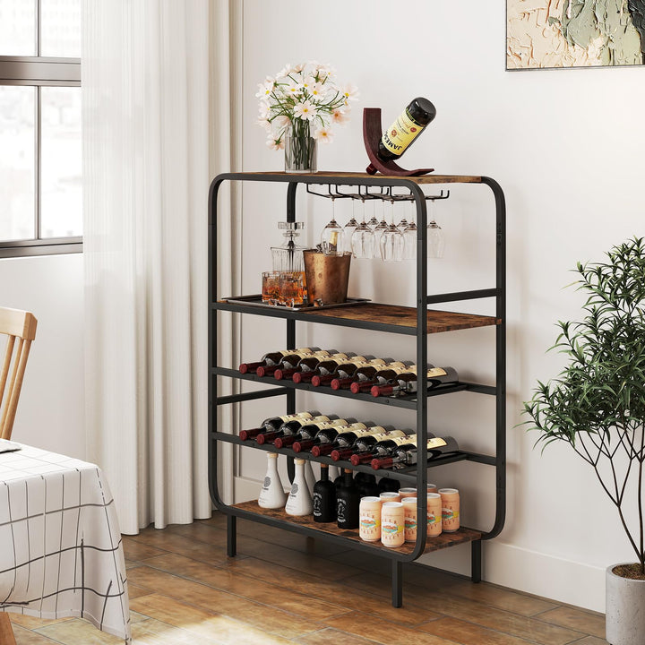 Giantex Industrial Wine Rack Freestanding Floor