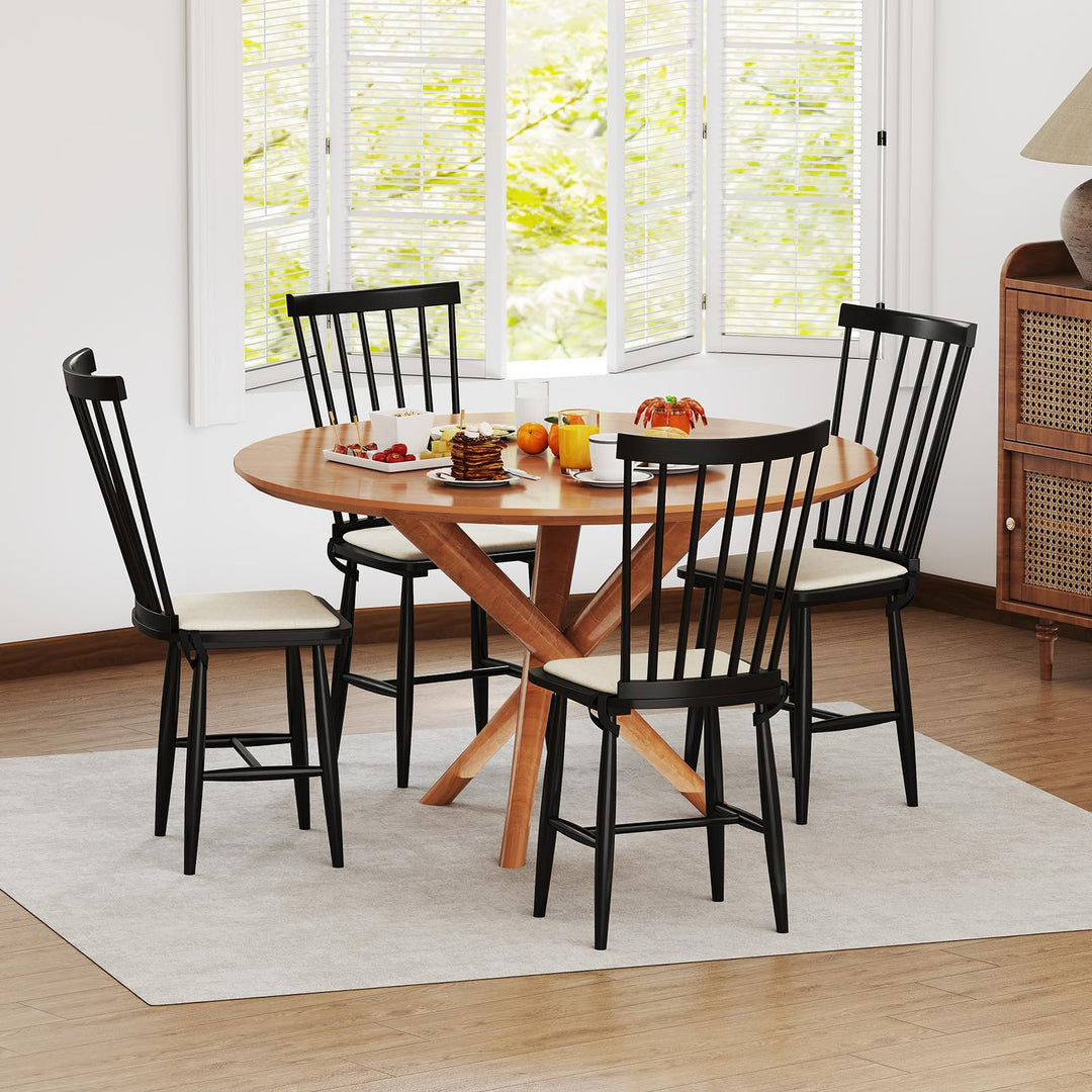 Giantex Windsor Dining Chairs Set of 2/4 Farmhouse Wooden Kitchen Chair
