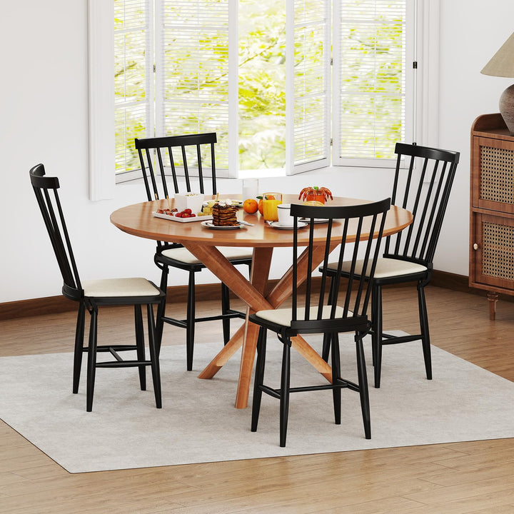 Giantex Windsor Dining Chairs Set of 2/4 Farmhouse Wooden Kitchen Chair