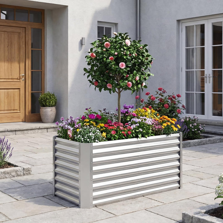 Giantex 4 x 2 x 2 FT Galvanized Raised Garden Bed (1/2)