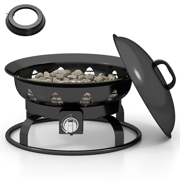 Giantex 21 Inch Smokeless Fire Bowl with Cover