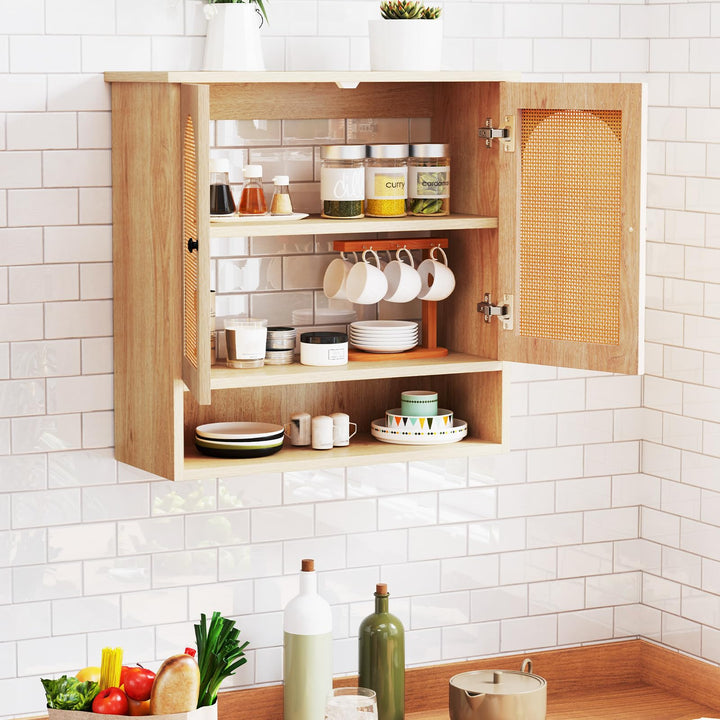 Giantex Rattan Bathroom Medicine Cabinet