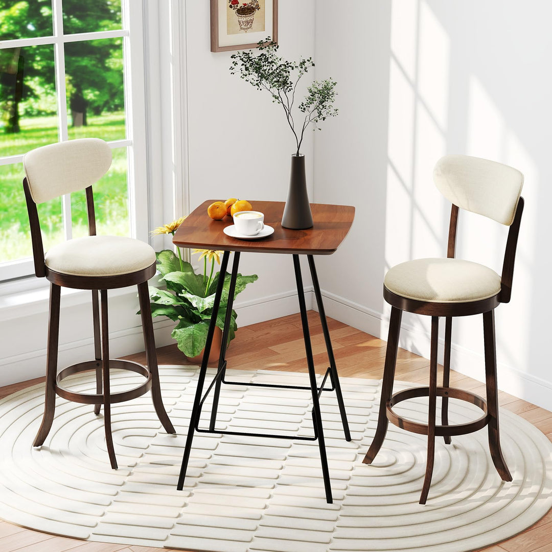 Giantex 30.5" Swivel Bar Stools Set for Kitchen Island Dining Room Pub