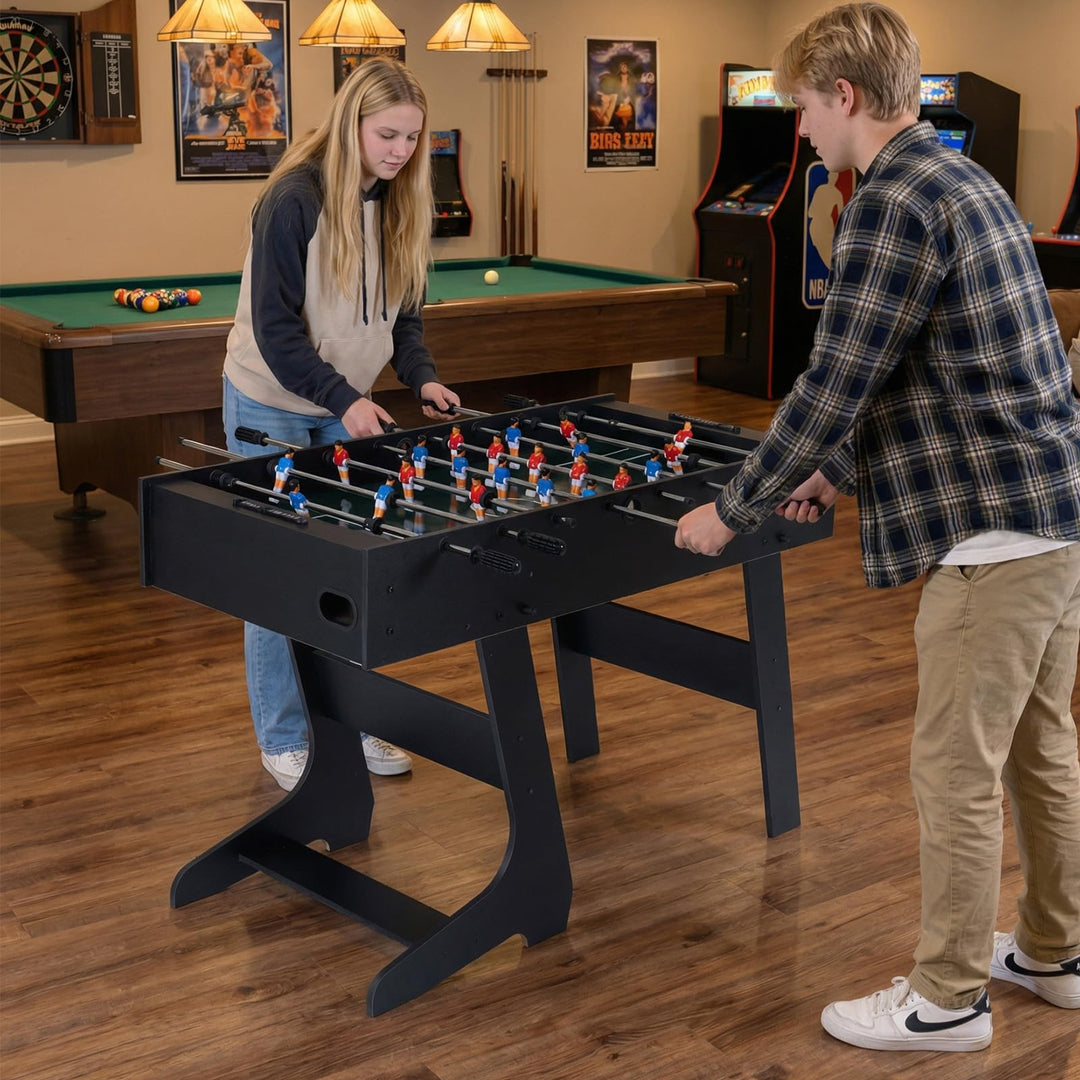 Giantex Foldable Foosball Table 48" Full Competition Sized Soccer Table Game w/22 Players