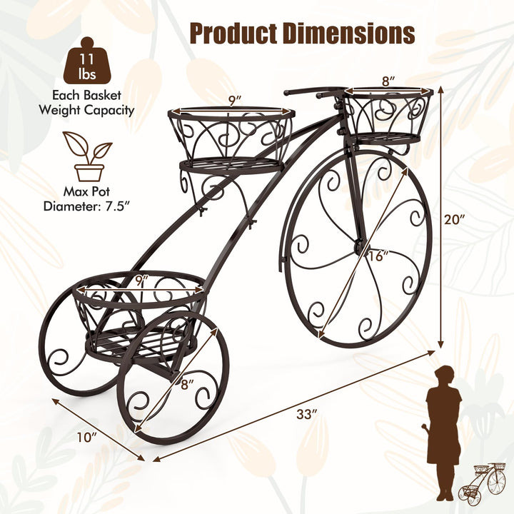 Giantex Metal Bicycle Planter