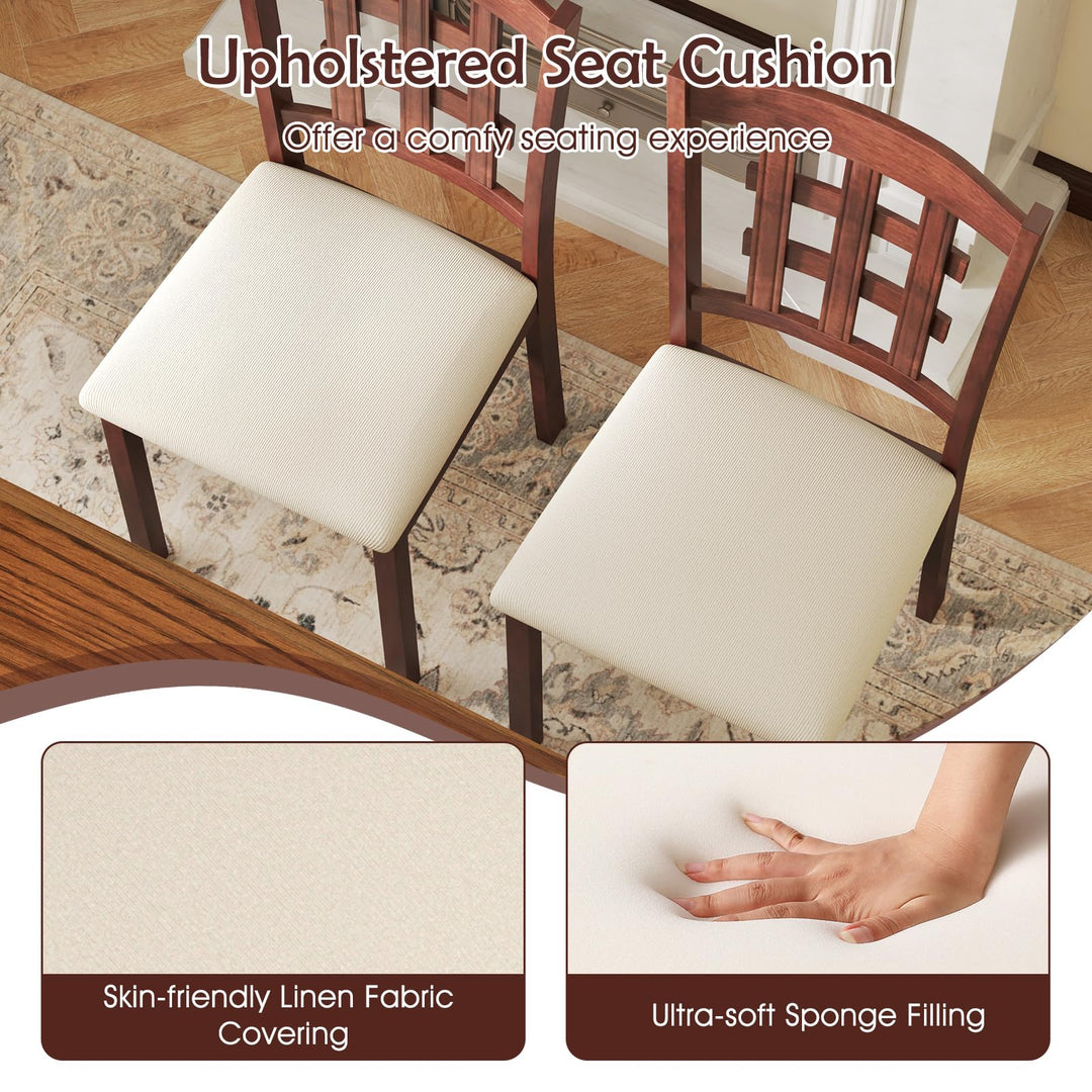 Giantex Wooden Dining Chairs Set of (2/4)