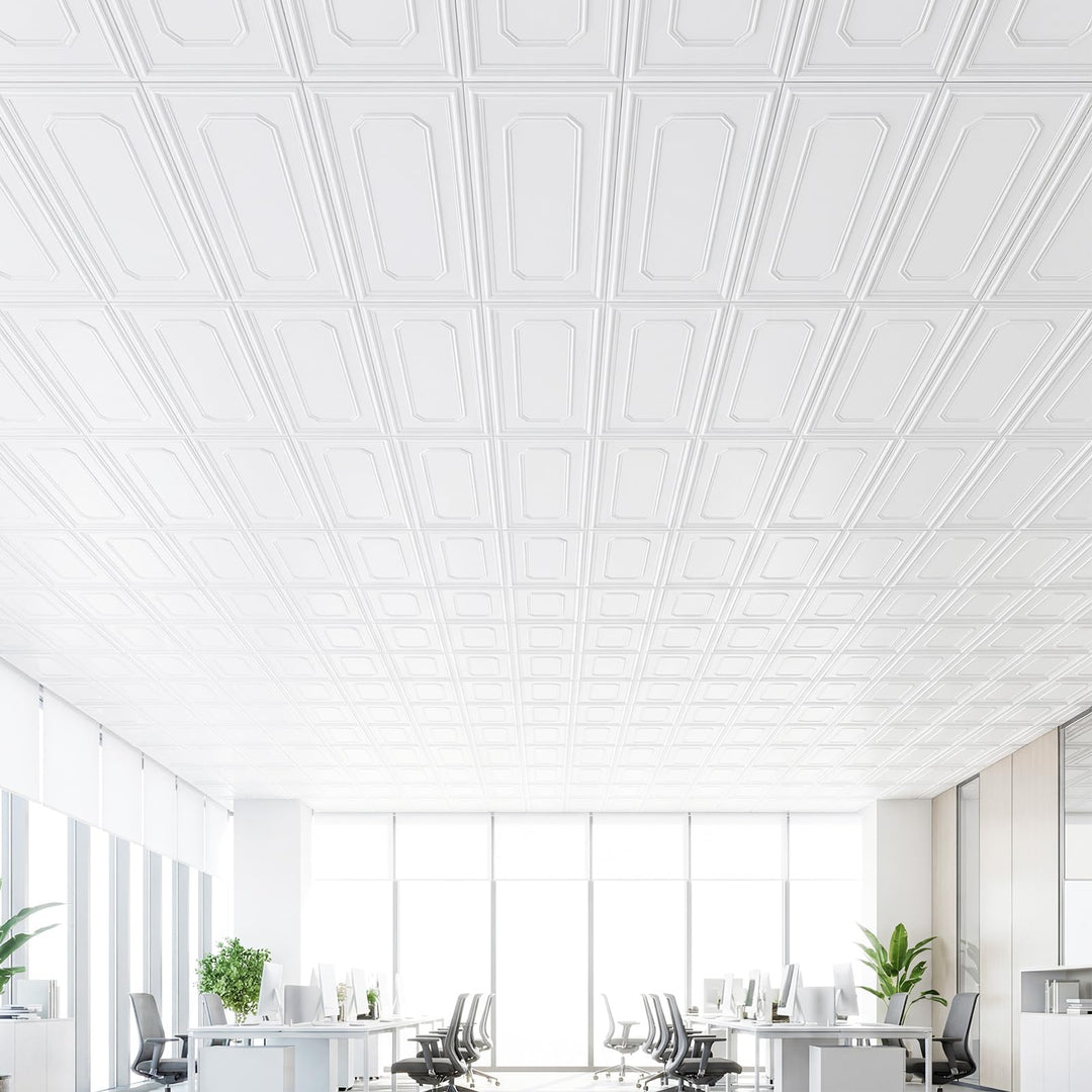 Giantex 12/24 Pack PVC Wall Panels with Raised Design