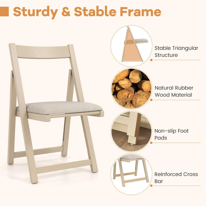 Giantex Folding Dining Chairs Set of 4