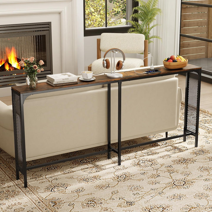 Giantex 71” Console Table with Power Outlet