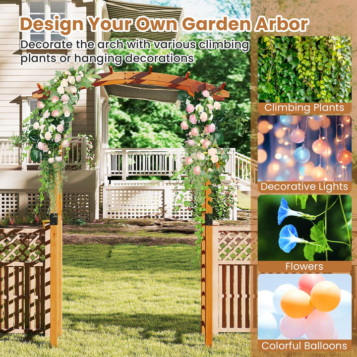 Giantex Wooden Wedding Arch for Ceremony Party