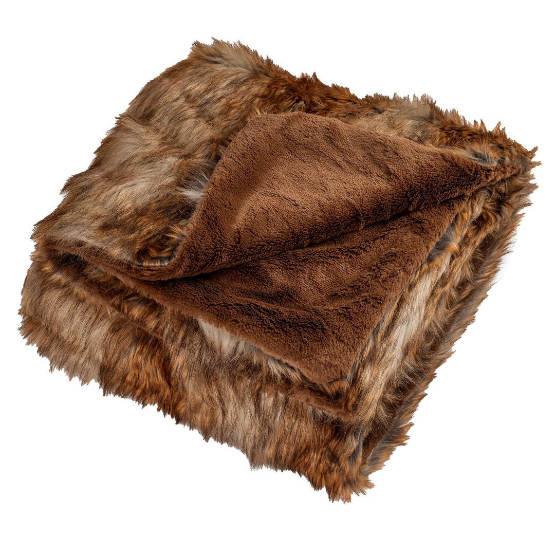 Giantex 540GSM Soft Plush Fuzzy Luxury Faux Raccoon Fur Blanket for Bed