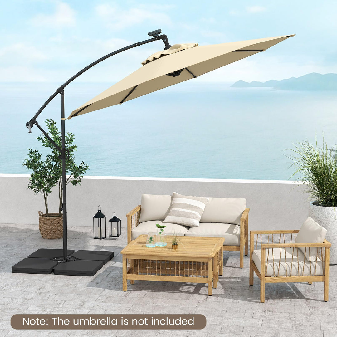 Giantex 220 lbs Fillable Patio Offset Umbrella Base