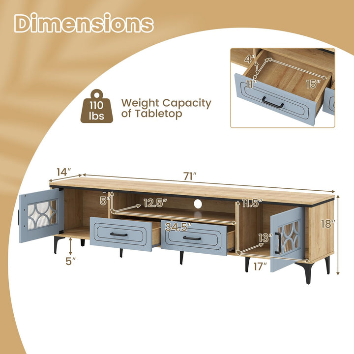 Giantex Wood TV Stand for TVs up to 80"
