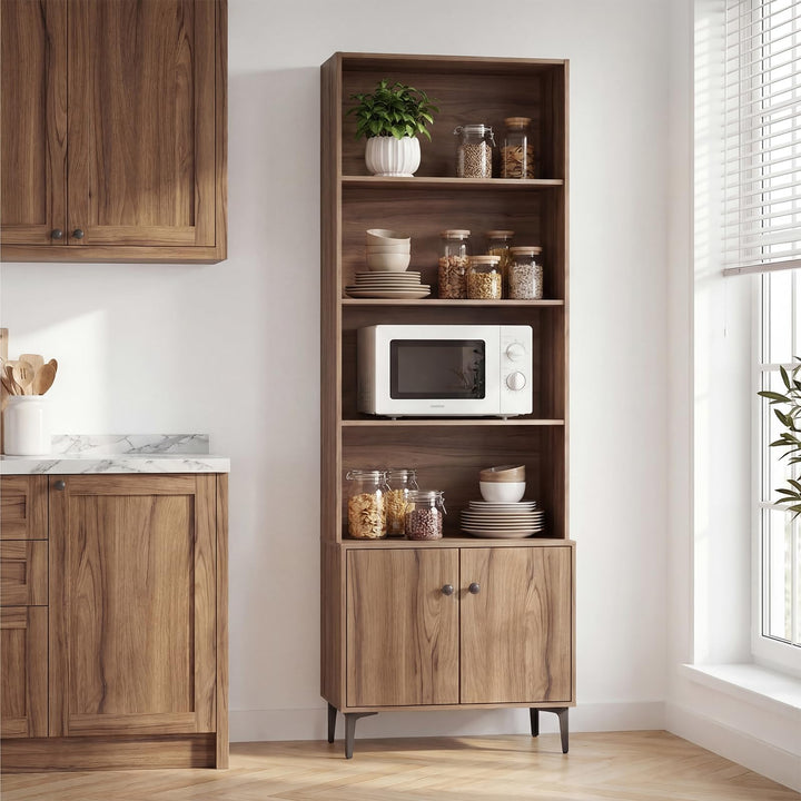 Giantex 68.5" Tall Bookcases and Bookshelves with 2 Doors