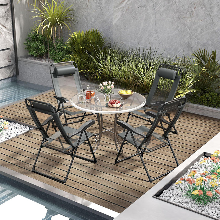 Giantex Folding Patio Chairs Set