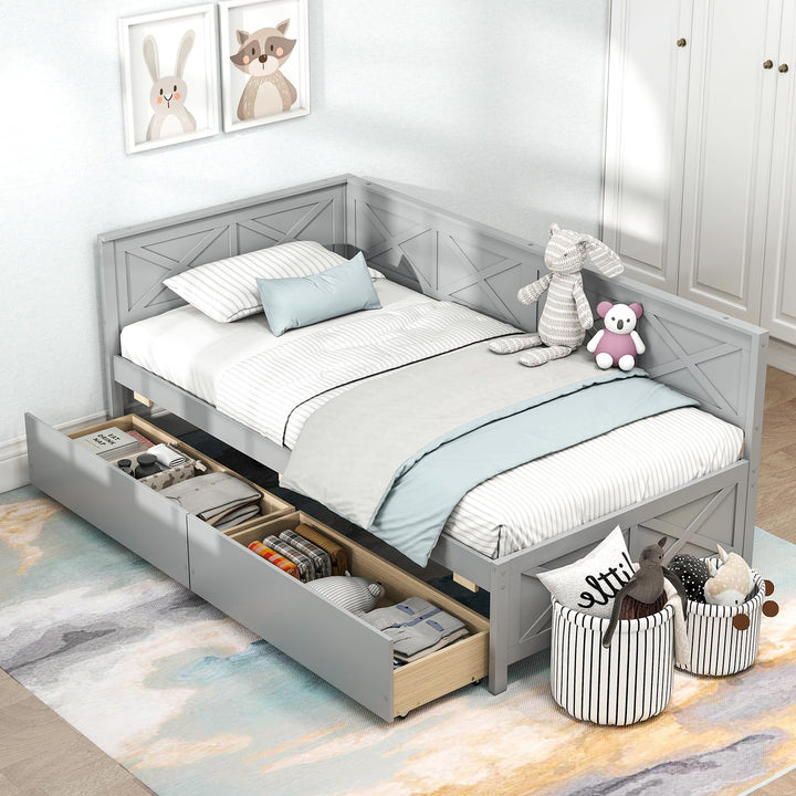 Giantex Twin Daybed with 2 Storage Drawers