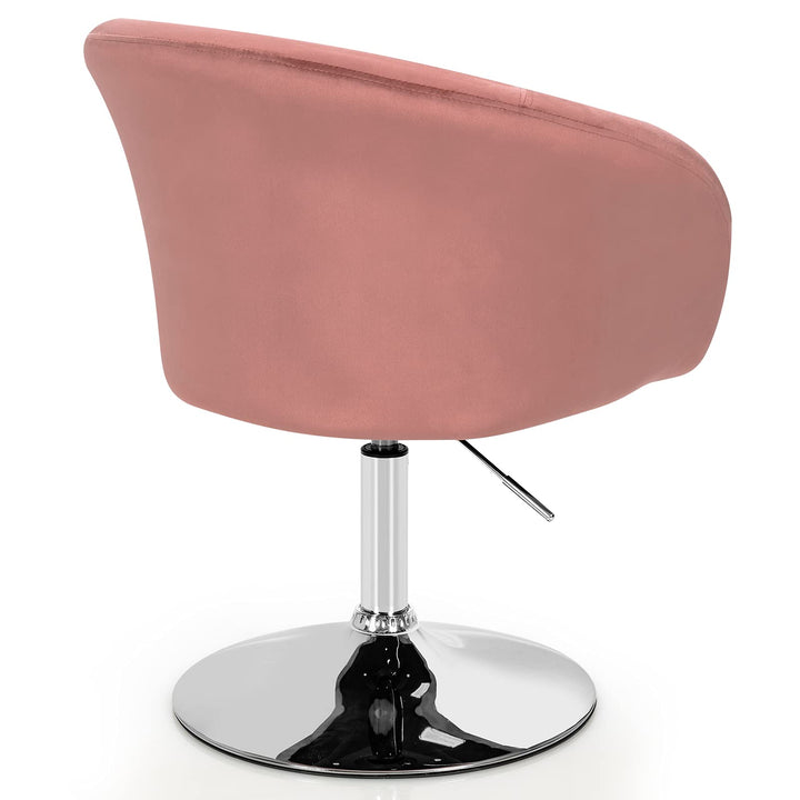 Height Adjustable Modern Velvet Makeup Chair with Chrome Frame