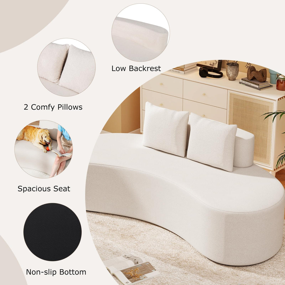 Giantex 78.5" Sofa Couch, Upholstered Loveseat