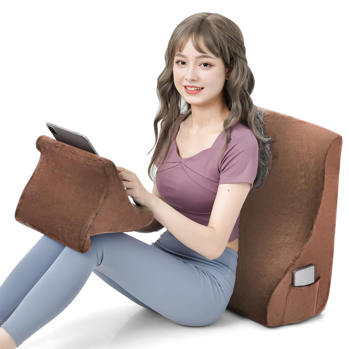 Giantex Bed Wedge Pillow for Sleeping, 7.5 Inch Triangle Pillow Wedge for Neck Back Leg Support
